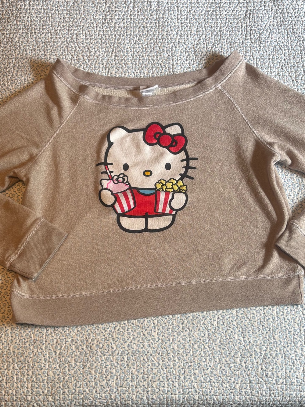 Universal Beige Hello Kitty Popcorn Graphic Sweatshirt